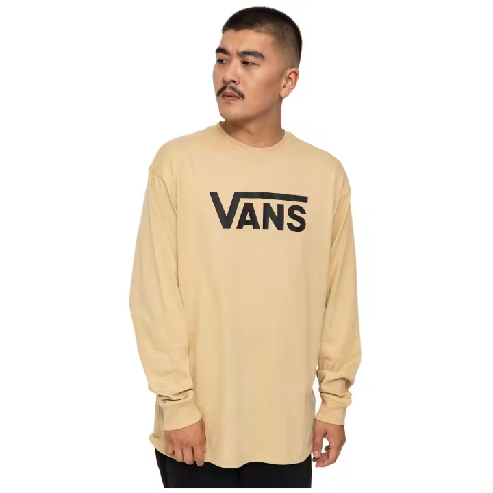 Camiseta de Manga Larga Vans Classic para hombre en color beige - 1