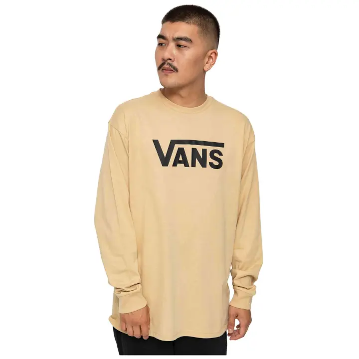 Camiseta de Manga Larga Vans Classic para hombre en color beige - 1