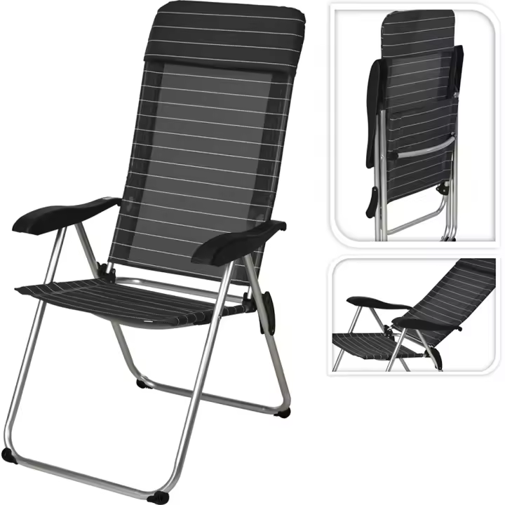 SILLON PLEGABLE POSICIONES 69x58x111 CM GRIS REDCLIFFS - 1