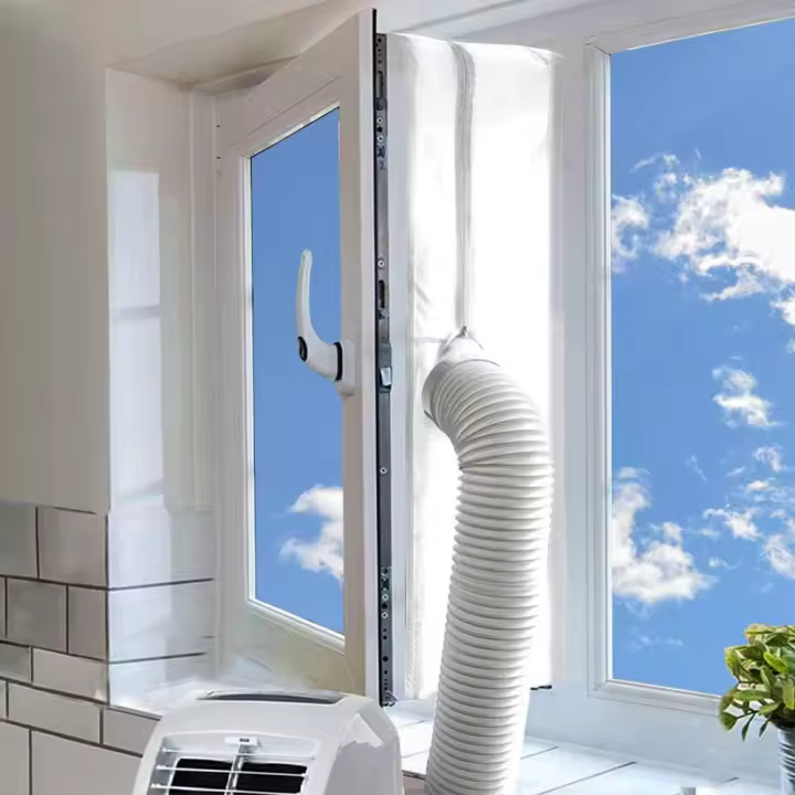 Kit de sellado para ventanas de aire acondicionado portátil de 400 cm. Accesorio compatible con aires acondicionados y secadoras. Fácil de instalar. - 1
