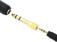 Adaptador de auriculares 6,35mm macho a 3,5mm hembra adaptador estéreo de audio, para teclado amplificador de piano digital auricular, etc, 2 paquetes - details 4