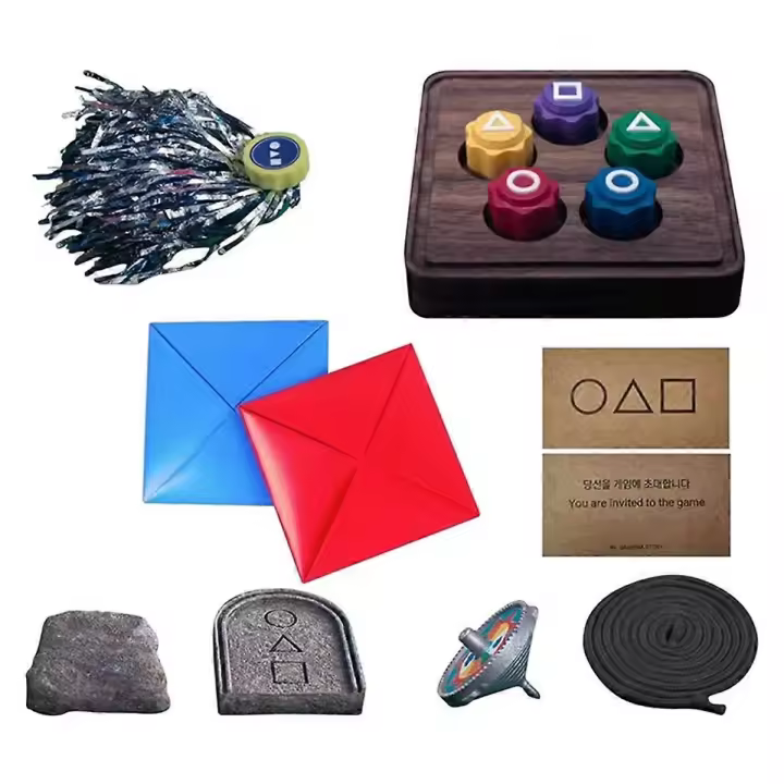 Korean Folk Game Set (Korean Traditional Play Game)- Jebi Chagi, Gong-, Bishokchigi, Paeng-Y, , Fam - 1