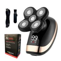 Afeitadora Eléctrica 5 En 1 Para Hombres Cabeza Lisa Cortador De Pelo Nariz Trimmer Hoja Bicolor Flotante Cuchilla Recargable Razor - details 0