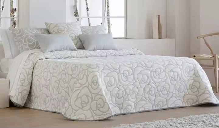JVR - COLCHA TIPO 10 modelo LOTO - Tejido Jacquard Pique - Fabricado en España - Cama 90/105/135/150/160/180 - 1