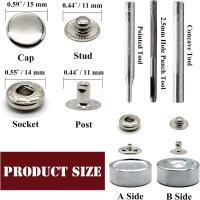 Kit De 12 Piezas De Cierres De Cuero Y Metal De Alta Calidad Con Botones De Tapa Y Rivetes Para Muebles Y Accesorios - details 6