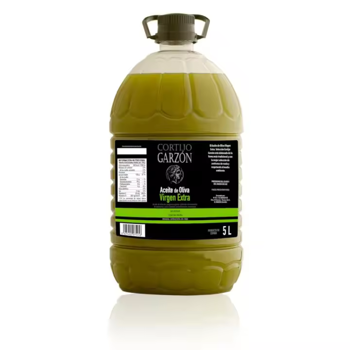Aceite de Oliva Virgen Extra Sin Filtrar Cortijo Garzón, Puro Sabor Artesano, Primera Prensada en Frío, Disponible en Garrafas 5L y 2L para Conservar el Aroma, Nutrientes y Frescura del Aceite Natural - 1