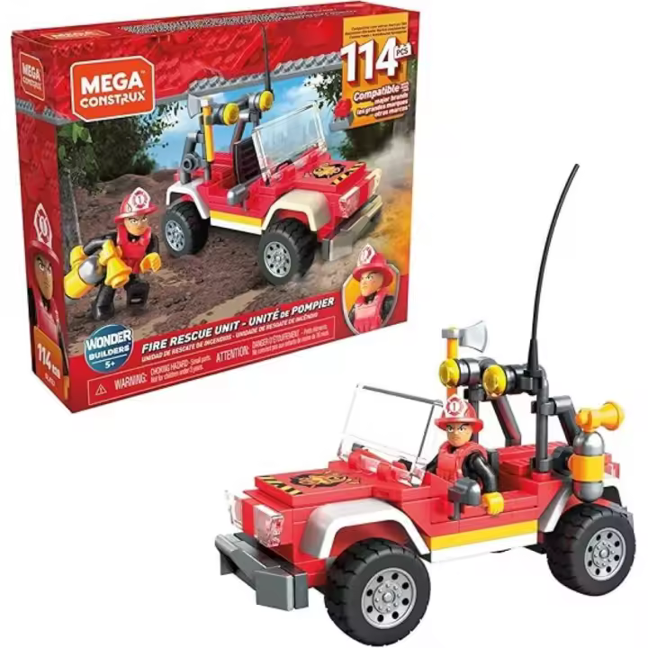 MEGA CONSTRUX: Suv Rescate - Mattel - Construye tu Propio Suv y Escenas de Rescate - Multicolor - Regalo Original - Edad recomendada mayores de 3 años - 1
