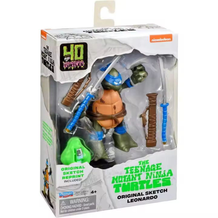 Leonardo Tortugas Ninja Figuras 10 cm 40th Anniversary - 1