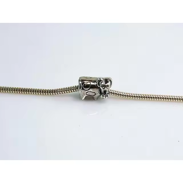 Abalorio Perro Plata De Ley - 1