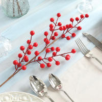 Bouquet De Berries Rojos Artificiales Para Decoración De Navidad Árbol De Navidad Adornos De Año Nuevo 2023 Accesorio De Flores Falsas Para El Hogar - details 1