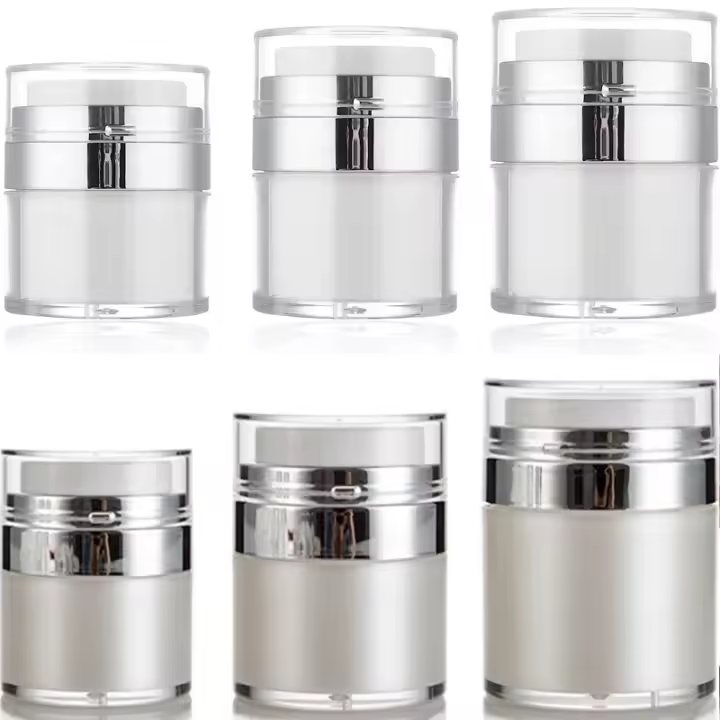 15g/30g/50g/100g Empty Airless Pump Jar Reusable Acrylic Vials Vacuum Bottle Portable Travel Container For Cosmetic Cream Lotion - 1