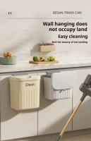 Bandeja De Cocina Con Porta Chatarra Montada En La Pared Recipiente De Basura Ecológico PP De 8.5/12L Con Tapa Para Armario Debajo Del Grifo - details 2