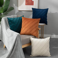 Juego De Cojines De Velours Sólido Y Cuadros Para Sofá Oficina Protección Lumbar Almohadas De Cama Estilo Holandés - details 2