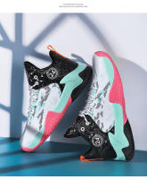 Zapatos De Baloncesto De Alta Top Para Estudiantes Antideslizantes Y Resistentes Al Desgaste Con Superficie De Malla Transpirable Para Jóvenes Deportistas - details 28