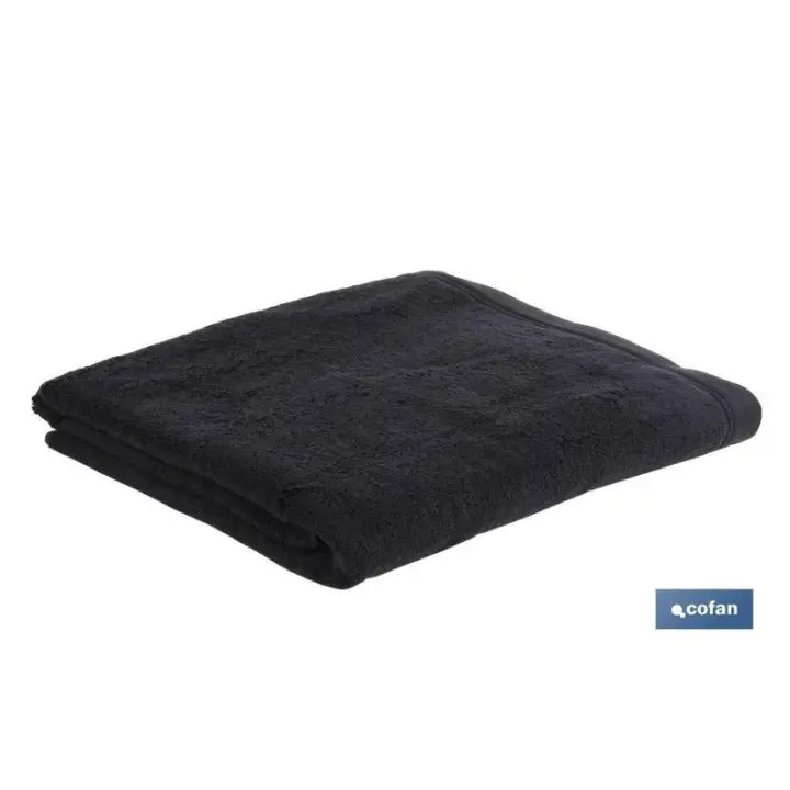 Toalla tocador negro gr.580/m2 modelo brillante 30x50cm - 1