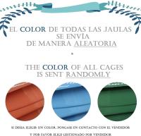 Jaula Pájaros Metal con Comedero Bebedero Saltador Cubeta Color envia al Azar 30x23x39 cm BPS-1229 - details 7