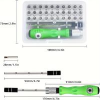 Juego De Destornilladores 33 En 1 Phillips Torx Hexagonal Precisión Para Reparación Manual De iPhone PC Cámara Reloj Gafas Herramienta Multifuncional Antideslizante Magnética Con Mango - details 3