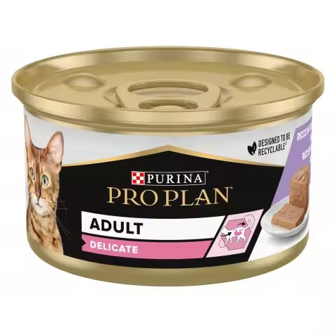 Pro Plan Adult Delicate Pavo Lata Gatos 24 X 85 Gr - 1