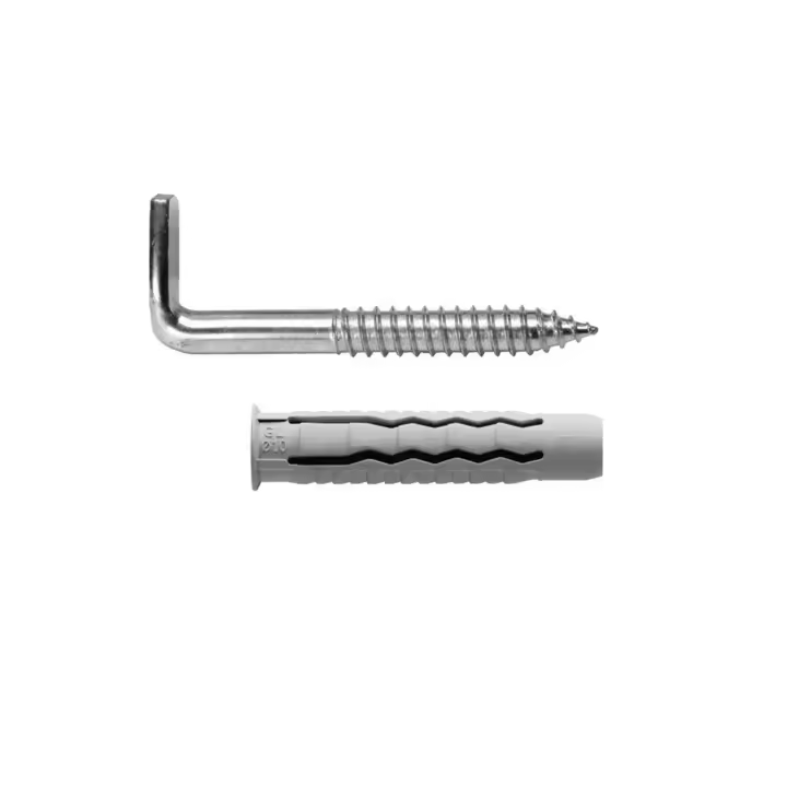 Kit sanitario alcayata con taco ø 12 x 60 mm. fijación calentadores / termos de agua - 1