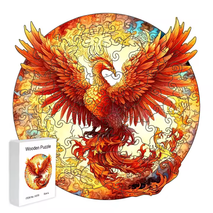 Puzzle De Madera En Forma Irregular De Fénix Regalo De Agradecimiento Juguete Interactivo Para Adultos Alivio Del Estrés Familiar - 1