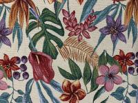 Tejidos Ortuño- Tela Gobelino flores tropicales, Tela para Tapizar por metros, para Sillas, Cojines, Cortinas, Bolsos, Cabecero, 1m x Ancho 2.80m - details 2