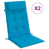 vidaXL Cojines de silla con respaldo alto 2 uds tela Color Antracita,  Gris,  Beige y mas Cojín Decorativo de Asiento Cojines de muebles de salon - details 6