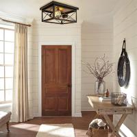 Lámpara De Techo LED Moderna En Negro De Hierro Industrial Iluminación Minimalista Nórdica Para Decoración Del Hogar Sala De Estar Comedor - details 6