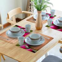 Juego De 4 Tapetes De Comedor Con Patrón Floral Tema De Verano Colores Vibrantes Para Madera Tapete De Mesa Para Decoración Interior - details 15