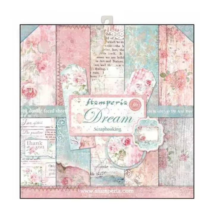 STAMPERIA                           PAPELES SCRAP STAMPERIA 10ud 12x12 DREAM SUEÑA - 1