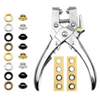 Kit De Herramientas De Perforación Profesional Para Ojos Y Ganchos De 100 Piezas Para Cuero Telas Cinturones Zapatillas De Tela Y Cuero Herramienta Metálica Para Perforación - details 2