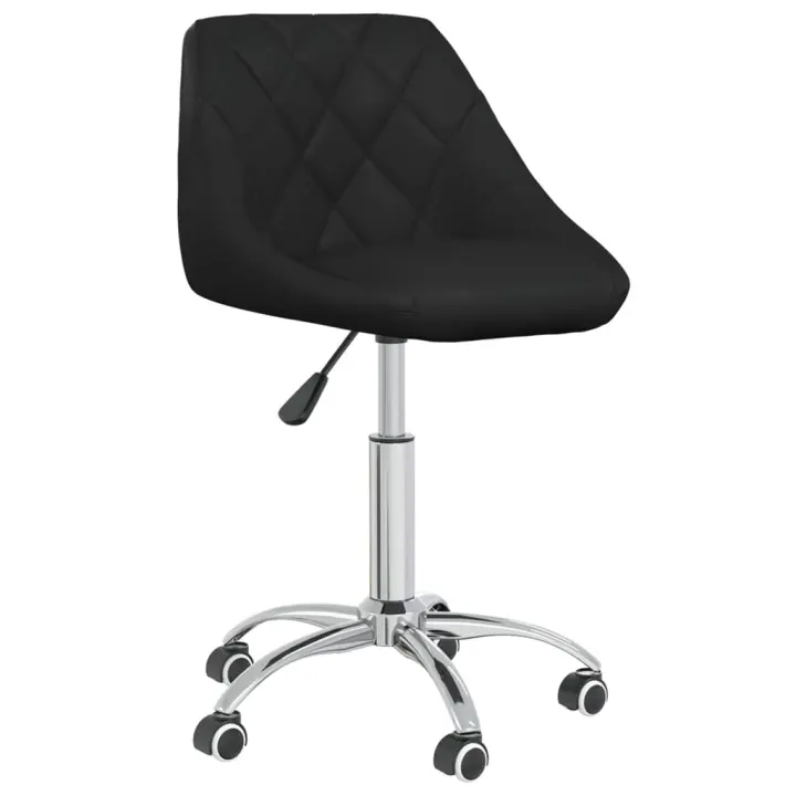 Negro Silla de oficina de cuero syntético - 1