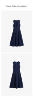 Vestido Midi Sin Mangas Para Mujer UNIZERA Estilo Cowboy Decoración De Cremallera Casual Primavera/Verano A-Line O-Neck - details 4