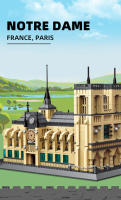Bloques Educativos Pequeños De Arquitectura Famous Paris Notre Dame Cathedral Para Niños Y Estudiantes Juguetes Constructivos Compatible Con Lego ABS Sin Batería - details 0