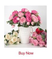 Flores Artificiales De Seda Rosa Para Boda Corona De Navidad Decoración De Hogar DIY Scrapbooking Regalos Venta Caliente - details 3