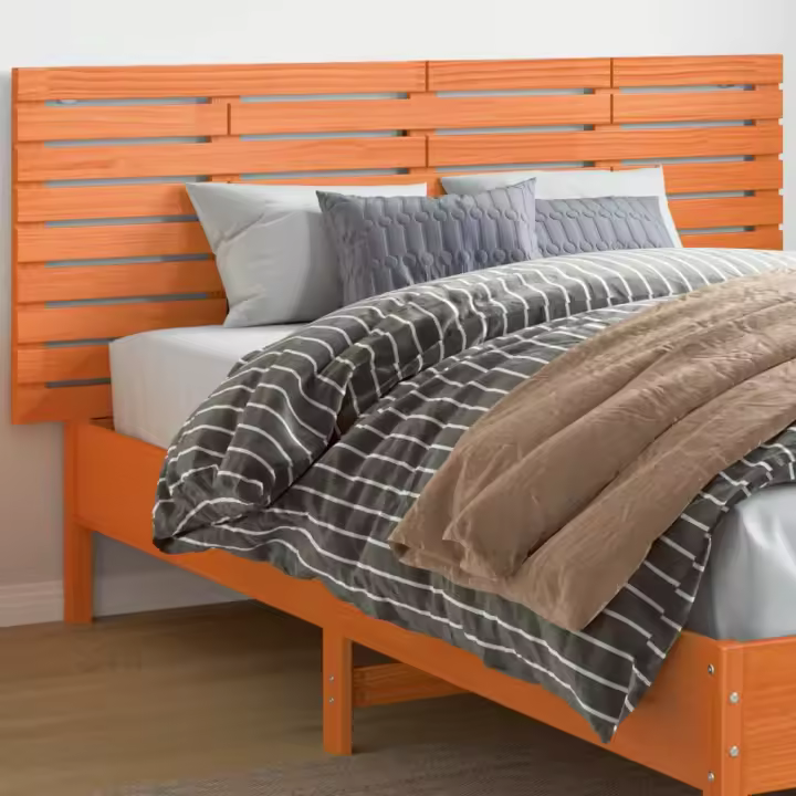 vidaXL Cabecero de cama de pared madera maciza de pino 166x3x63 cm - 1