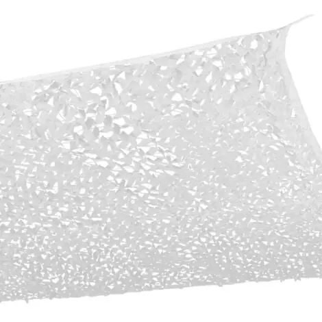 Vela de sombra rectangular blanca - 150D, adecuada para terraza de jardín y cubierta de coche (4x6 m) - 1