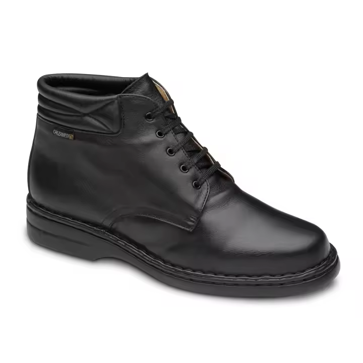 Saguy´s | Botín clásico de piel negro con cordones | Hombre - 1