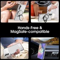 Funda Transparente Magnética Para Samsung Galaxy A55 A25 A35 A15 A05 S A54 A34 A24 A14 A53 A23 A52 Con Anillo Soporte Platinado Compatible Con Carga Inalámbrica Magsafe Protección De Cámara - details 5