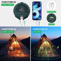 Ventilador De Tela De Camping 10400mAh Con Luz LED Y Control Remoto 3 En 1 Luz De Techo Portátil Para Acampar Y Colgante - details 6
