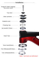 Viaron Juego De Cabezal De Bicicleta MTB 52Mm/42Mm Ciclismo Montaje De Manillar Tornillo Caja De Rodamientos Montaña VTT Copas De Cabezal - details 4