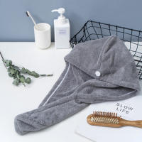 Toalla De Microfibra Gris Para Pelo Húmedo Turbo Secado Para Pelo Rizado Mujeres Niñas Antirrevuelto - details 7