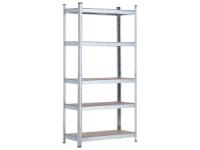Estantería Modular Almacenaje (Pack 2), Acero Galvanizado y MDF Antihumedad, Hogar, Trastero, Garaje, 5 Baldas Ajustables, Carga Máxima 875Kg, 90x40x180cm (Largo x Ancho x Alto) - details 0