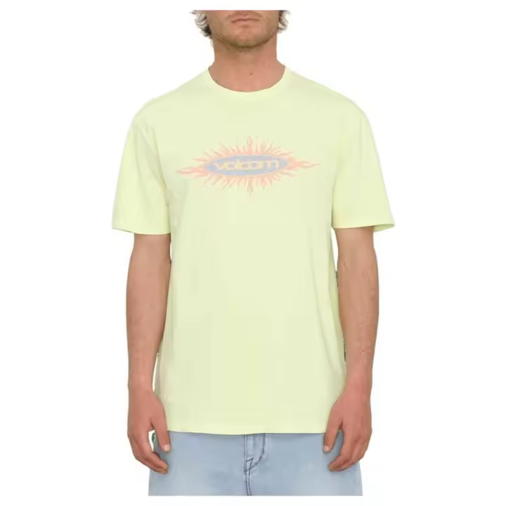 Camiseta de Manga Corta VOLCOM Nu Sun Pw para hombre en color amarillo - 1