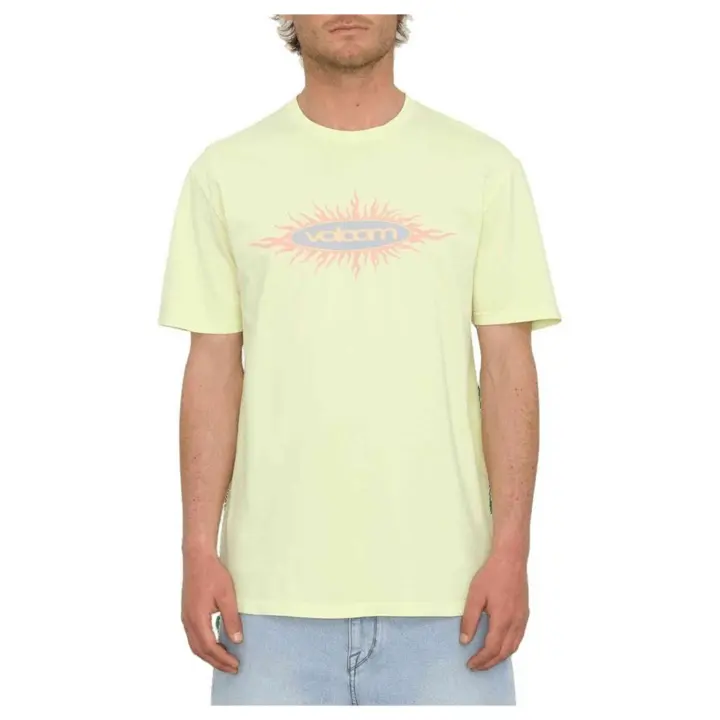 Camiseta de Manga Corta VOLCOM Nu Sun Pw para hombre en color amarillo - 1