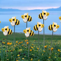 10 Piezas De Palos De Jardín Decorativos Abeja Jardín Pila De Macetas Jardín Paisaje Impermeables Ornamentos Para Camino Exteriores Y Interiores Miniaturas De Flores - details 1