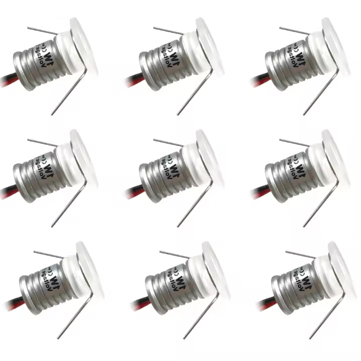 Minispots LED De Acrílico Para Escaleras Y Armarios 1W DC12V Luz De Pared Y Techo Revestida Con Aluminio IP65 Impermeable Para Decoración De Habitaciones KTV Pasillos Y Jardines - 1