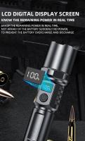 Linterna LED Recargable Alta Potencia XHP100 Con Zoom Digital Retráctil Para Camping Y Uso Exterior Luz De Mano USB - details 10