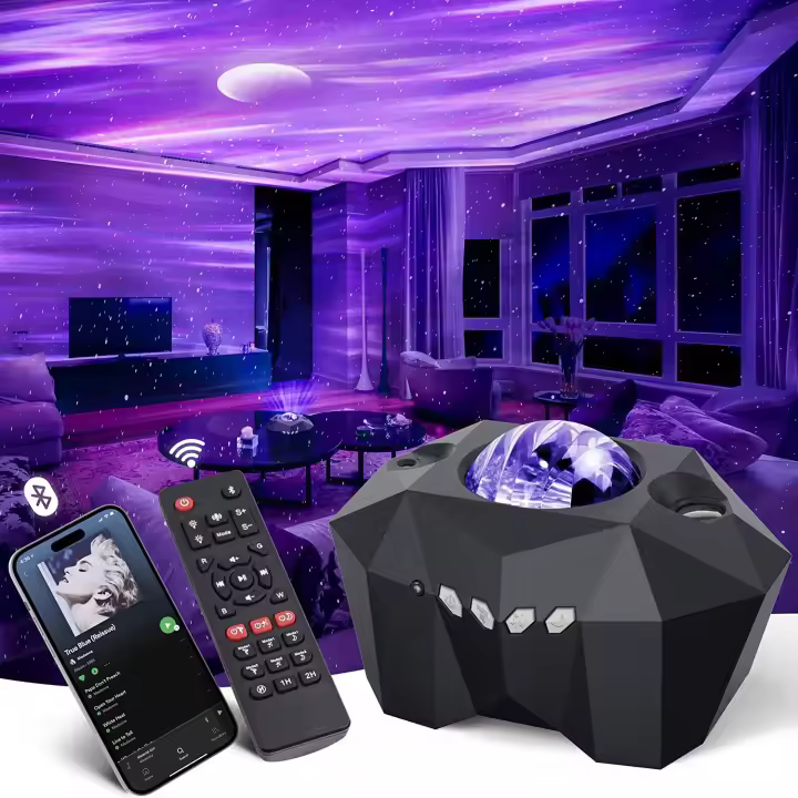 Lámpara Proyector De Aurora Nórdica Galaxia Luna Estrella Luz Nocturna Decoración Para Dormitorio Y Hogar Regalos Forma FÁIRY Fuente De Luz LED Pilas Incluidas - 1
