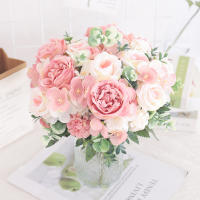 Flores Artificiales De Seda Peonia Y Hydrangea Para Vaso Decoración De Hogar Para Boda Corbata Falsa Accesorios De Plantas De Mesa - details 5