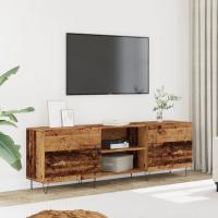 vidaXL Mueble para TV madera de ingeniería 150x30x50 cm en color Negro/Marrón roble/Madera antigua y más | almacenamiento funcional diseño moderno para baño dormitorio sala - details 2